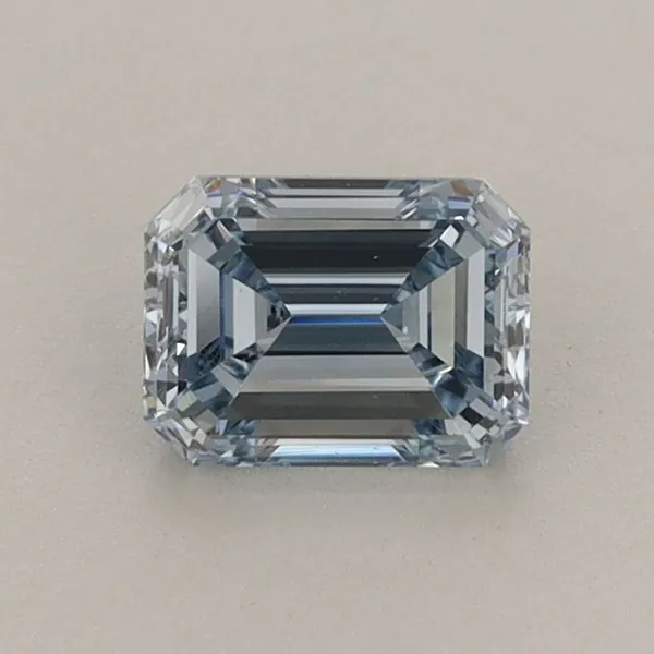 0.71ct EMERALD Fancy Intense Blue VS2 Coloured Lab diamond