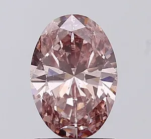 1.06ct OVAL Fancy Intense Brownish Pink SI2 Coloured Lab diamond