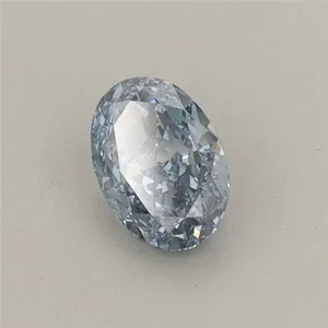0.44ct OVAL Fancy Vivid Blue VVS2 Coloured Lab diamond