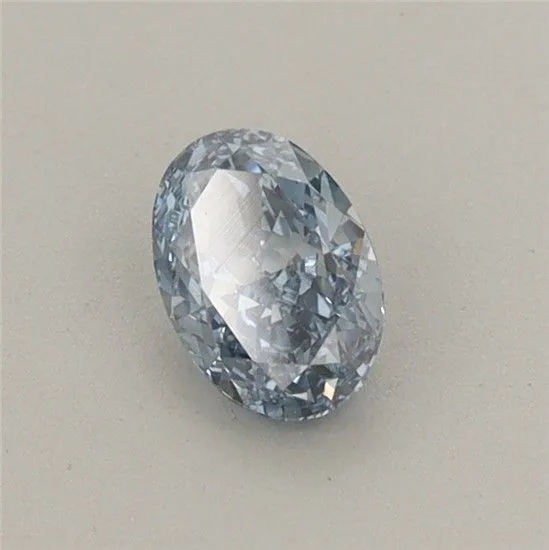 0.44ct OVAL Fancy Vivid Blue VVS2 Coloured Lab diamond