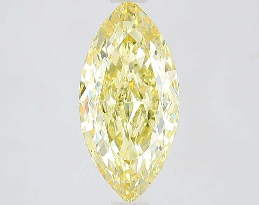 2.01ct MARQUISE Fancy Yellow VS2 Coloured Lab diamond