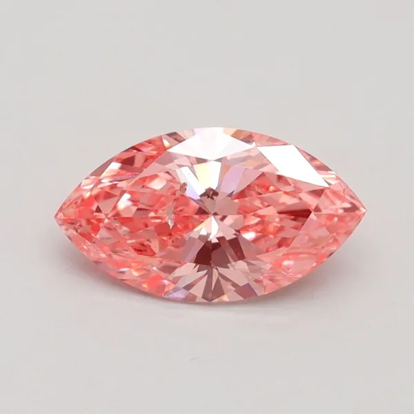 1ct MARQUISE Fancy Vivid Pink SI2 Coloured Lab diamond
