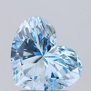 1.88ct HEART Fancy Vivid Blue VVS2 Coloured Lab diamond