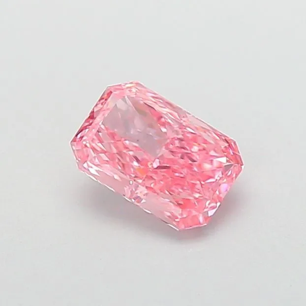 1.02ct RADIANT Fancy Vivid Pink VVS2 Coloured Lab diamond