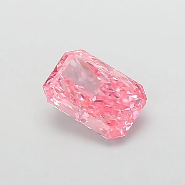 1.02ct RADIANT Fancy Vivid Pink VVS2 Coloured Lab diamond