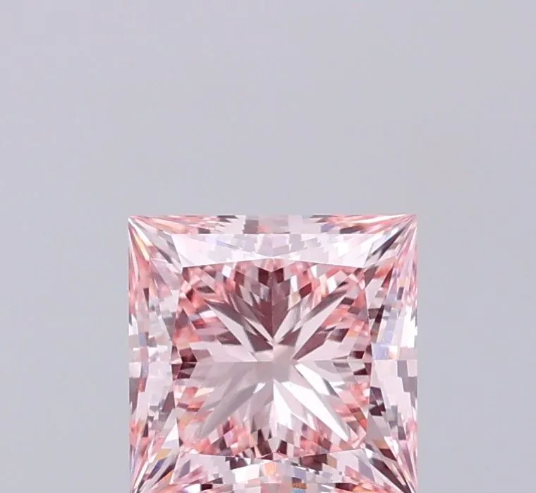 1.71ct PRINCESS Fancy Intense Pink VS1 Coloured Lab diamond