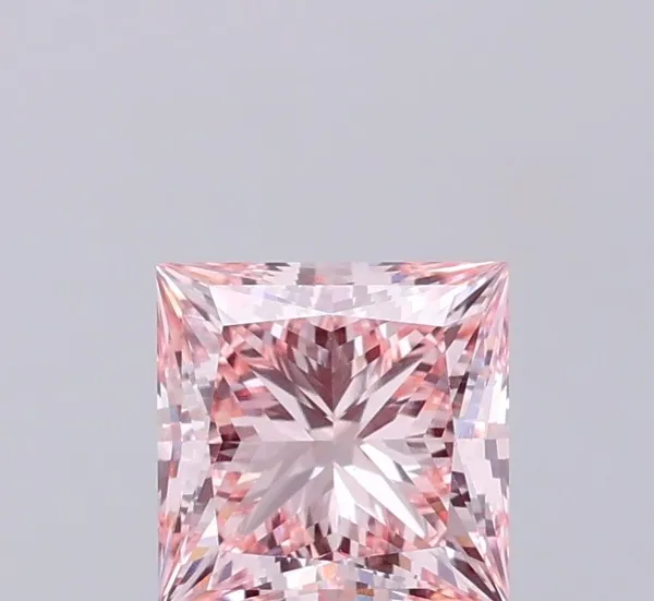 1.71ct PRINCESS Fancy Intense Pink VS1 Coloured Lab diamond