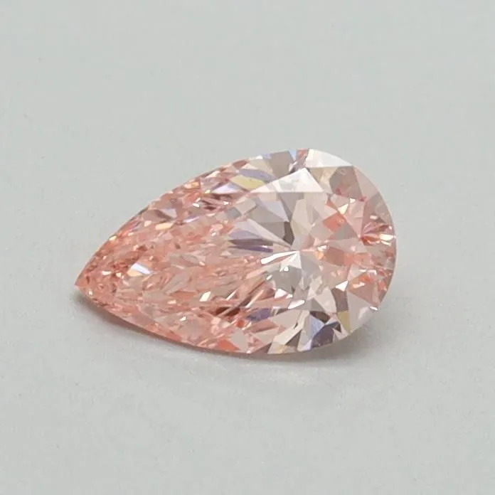 0.34ct PEAR Fancy Vivid Pink VS1 Coloured Lab diamond