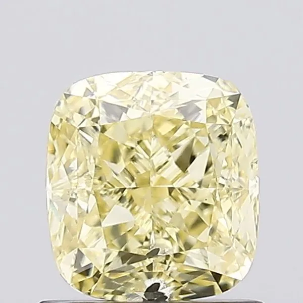1.01ct CUSHION Fancy Vivid Yellow SI2 Coloured Lab diamond
