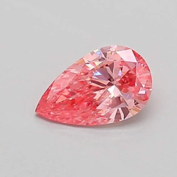0.33ct PEAR Fancy Vivid Pink VS2 Coloured Lab diamond