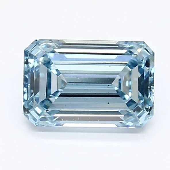1.11ct EMERALD Fancy Intense Blue VS2 Coloured Lab diamond