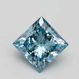 2.2ct PRINCESS Fancy Vivid Blue VS1 Coloured Lab diamond