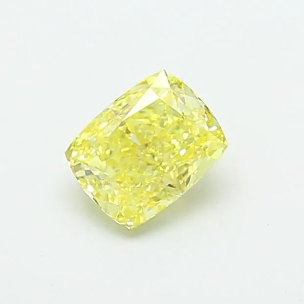 1.04ct CUSHION Fancy Intense Yellow VVS2 Coloured Lab diamond