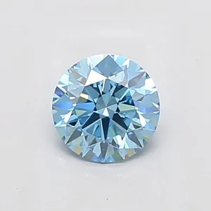 1.03ct ROUND Fancy Vivid Blue VS2 Coloured Lab diamond