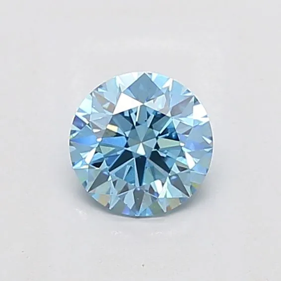 1.03ct ROUND Fancy Vivid Blue VS2 Coloured Lab diamond