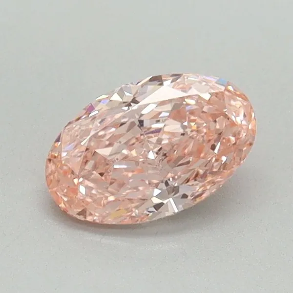 0.59ct OVAL Fancy Vivid Pink VVS2 Coloured Lab diamond