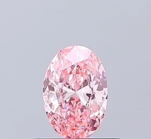 0.47ct OVAL Fancy Vivid Pink VVS2 Coloured Lab diamond