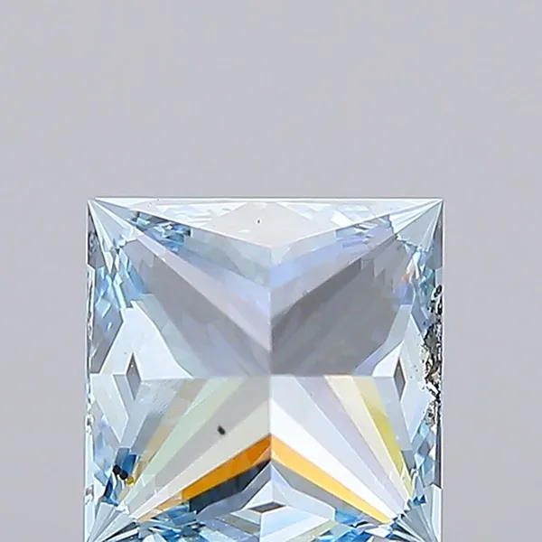 1.01ct PRINCESS Fancy Vivid Blue SI1 Coloured Lab diamond