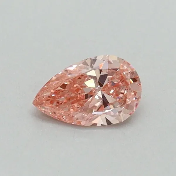 0.3ct PEAR Fancy Vivid Pink VVS2 Coloured Lab diamond
