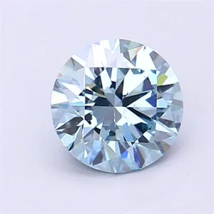 1.1ct ROUND Fancy Vivid Blue VVS2 Coloured Lab diamond