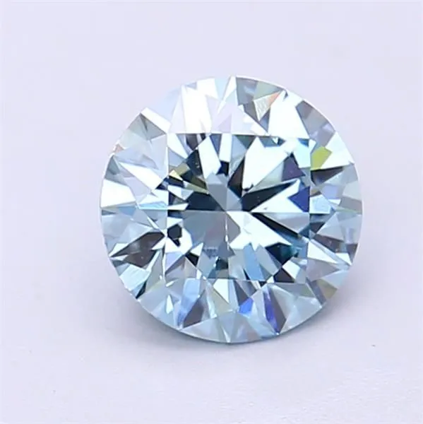 1.1ct ROUND Fancy Vivid Blue VVS2 Coloured Lab diamond