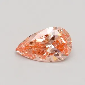 0.52ct PEAR Fancy Intense Pink VS1 Coloured Lab diamond