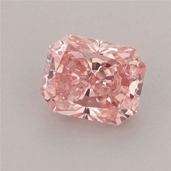 0.88ct RADIANT Fancy Vivid Pink VS1 Coloured Lab diamond