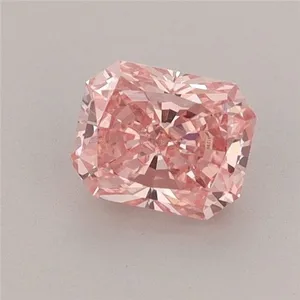 0.88ct RADIANT Fancy Vivid Pink VS1 Coloured Lab diamond