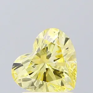 1.02ct HEART Fancy Intense Yellow VS1 Coloured Lab diamond