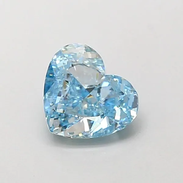 1.05ct HEART Fancy Vivid Blue VVS2 Coloured Lab diamond