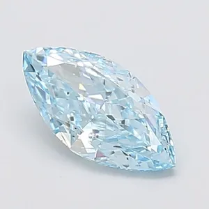 1.4ct MARQUISE Fancy Vivid Blue VS2 Coloured Lab diamond