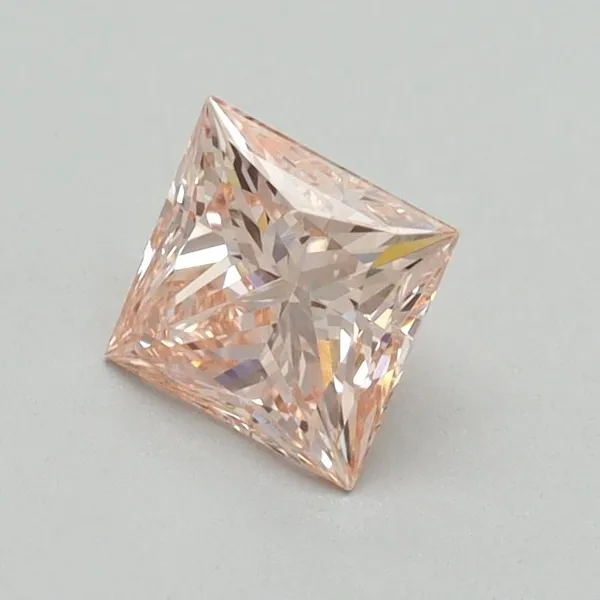 0.82ct PRINCESS Fancy Intense Pink VVS2 Coloured Lab diamond