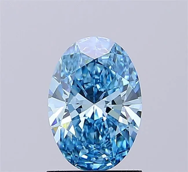 1.10ct OVAL Fancy Vivid Blue VVS2 Coloured Lab diamond