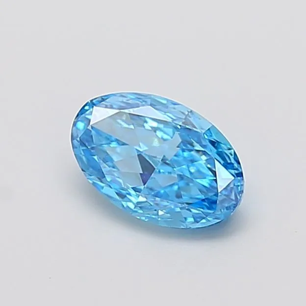 1.02ct OVAL Fancy Vivid Blue VS2 Coloured Lab diamond