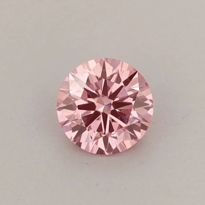 0.34ct ROUND Fancy Vivid Pink VS2 Coloured Lab diamond