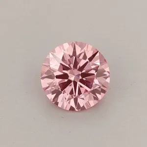 0.34ct ROUND Fancy Vivid Pink VS2 Coloured Lab diamond