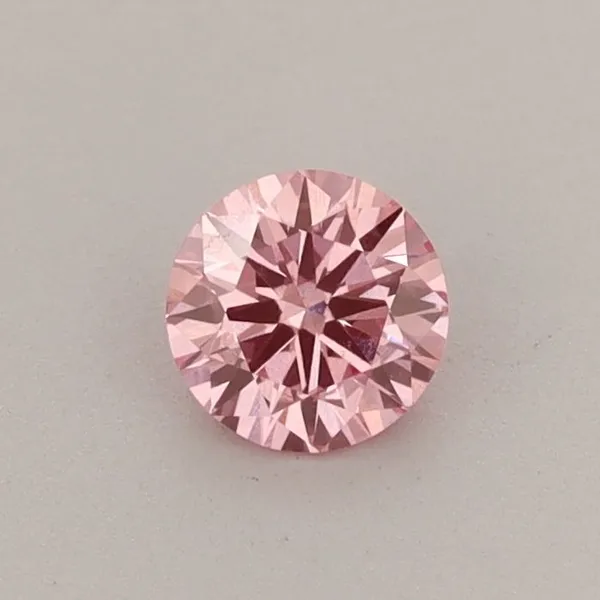 0.34ct ROUND Fancy Vivid Pink VS2 Coloured Lab diamond