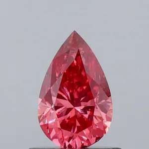 0.7ct PEAR Fancy Vivid Brownish Pink VS2 Coloured Lab diamond
