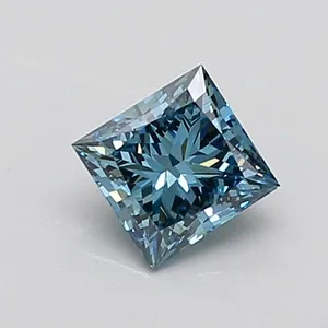 1.04ct PRINCESS Fancy Vivid Blue VS2 Coloured Lab diamond