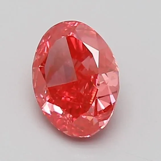 0.74ct OVAL Fancy Vivid Pink VS1 Coloured Lab diamond