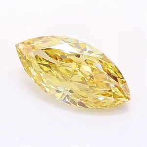 0.92ct MARQUISE Fancy Yellow VS1 Coloured Lab diamond