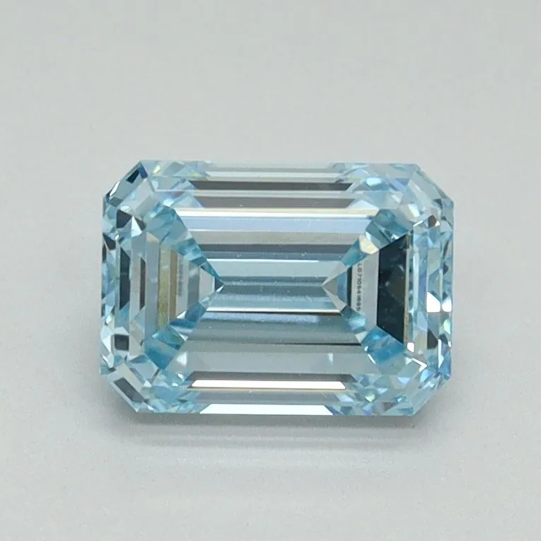 1.02ct EMERALD Fancy Intense Blue VVS2 Coloured Lab diamond