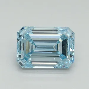 1.02ct EMERALD Fancy Intense Blue VVS2 Coloured Lab diamond