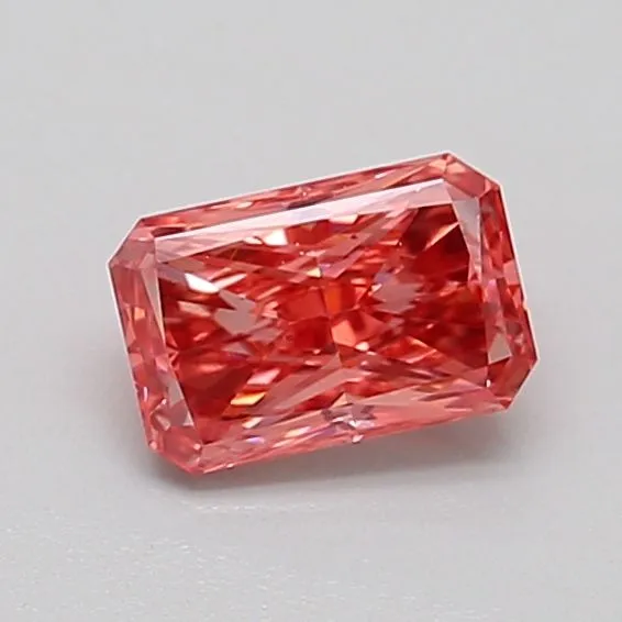 0.58ct RADIANT Fancy Vivid Pink VS2 Coloured Lab diamond