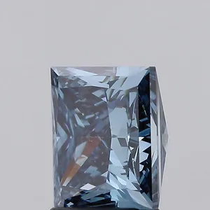 2.5ct PRINCESS Fancy Vivid Greenish Blue VS1 Coloured Lab diamond