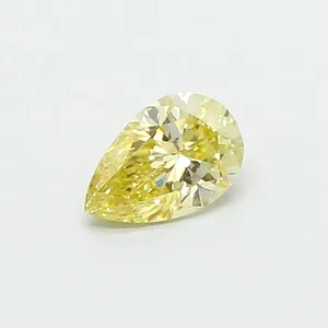 0.5ct PEAR Fancy Light Yellow VS1 Coloured Lab diamond