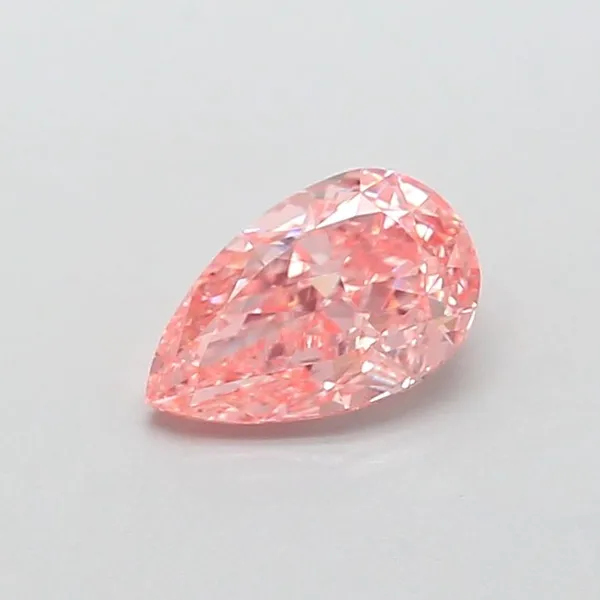 0.99ct PEAR Fancy Intense Pink VS1 Coloured Lab diamond