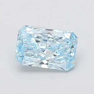 1.09ct RADIANT Fancy Vivid Blue VVS1 Coloured Lab diamond
