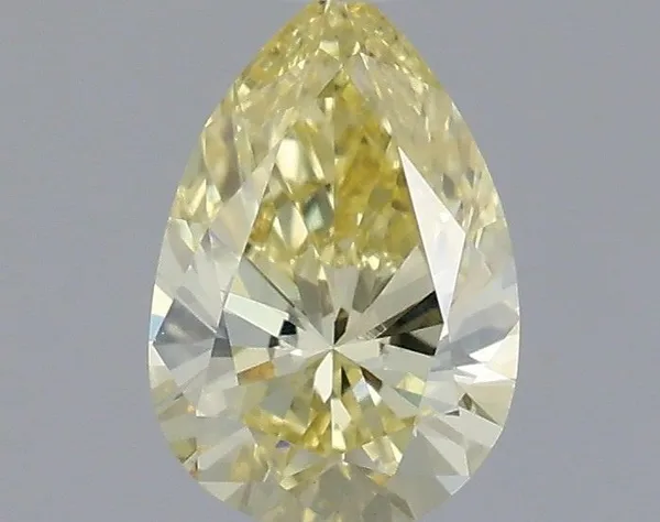 0.45ct PEAR Fancy Yellow VS2 Coloured Lab diamond