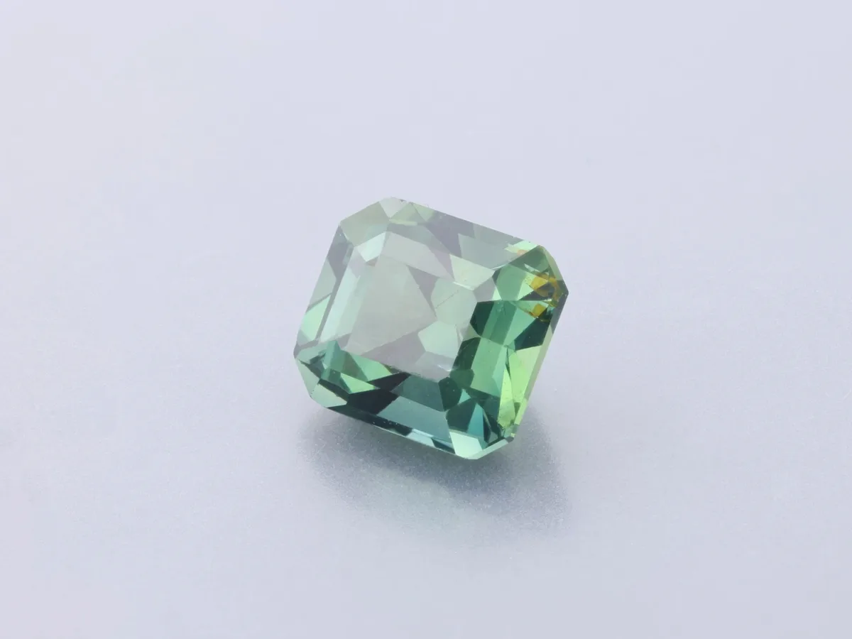 1.1ct Parti Sapphire, Emerald Cut gemstone